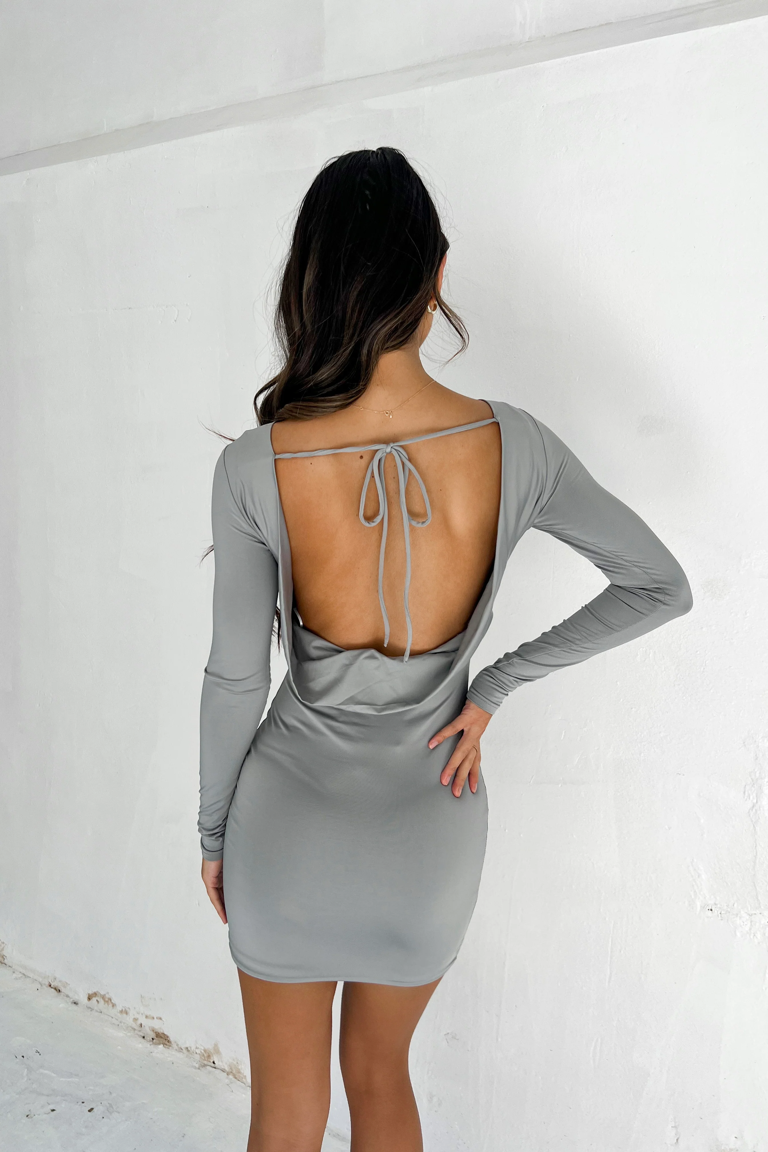 Elegant Grey Bodycon Dress