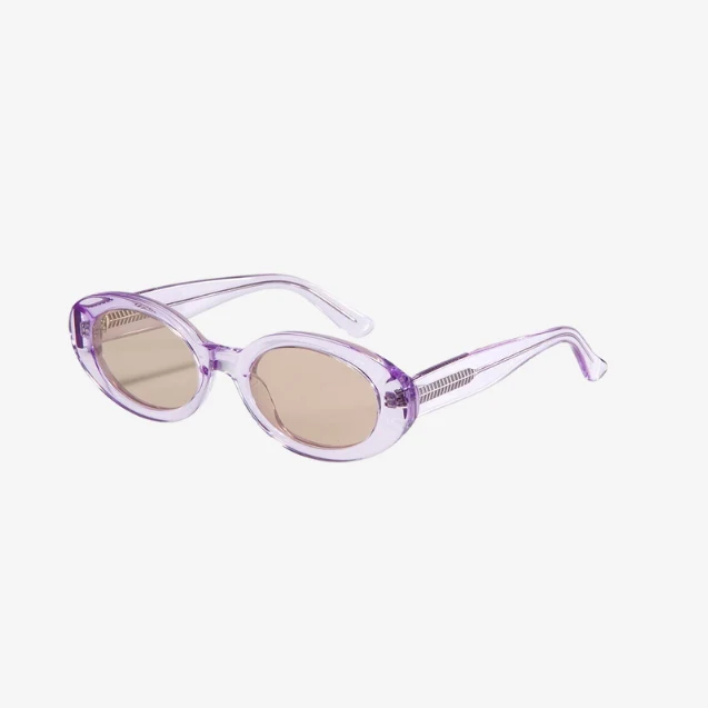 Chic Lavender Oval Sunglasses