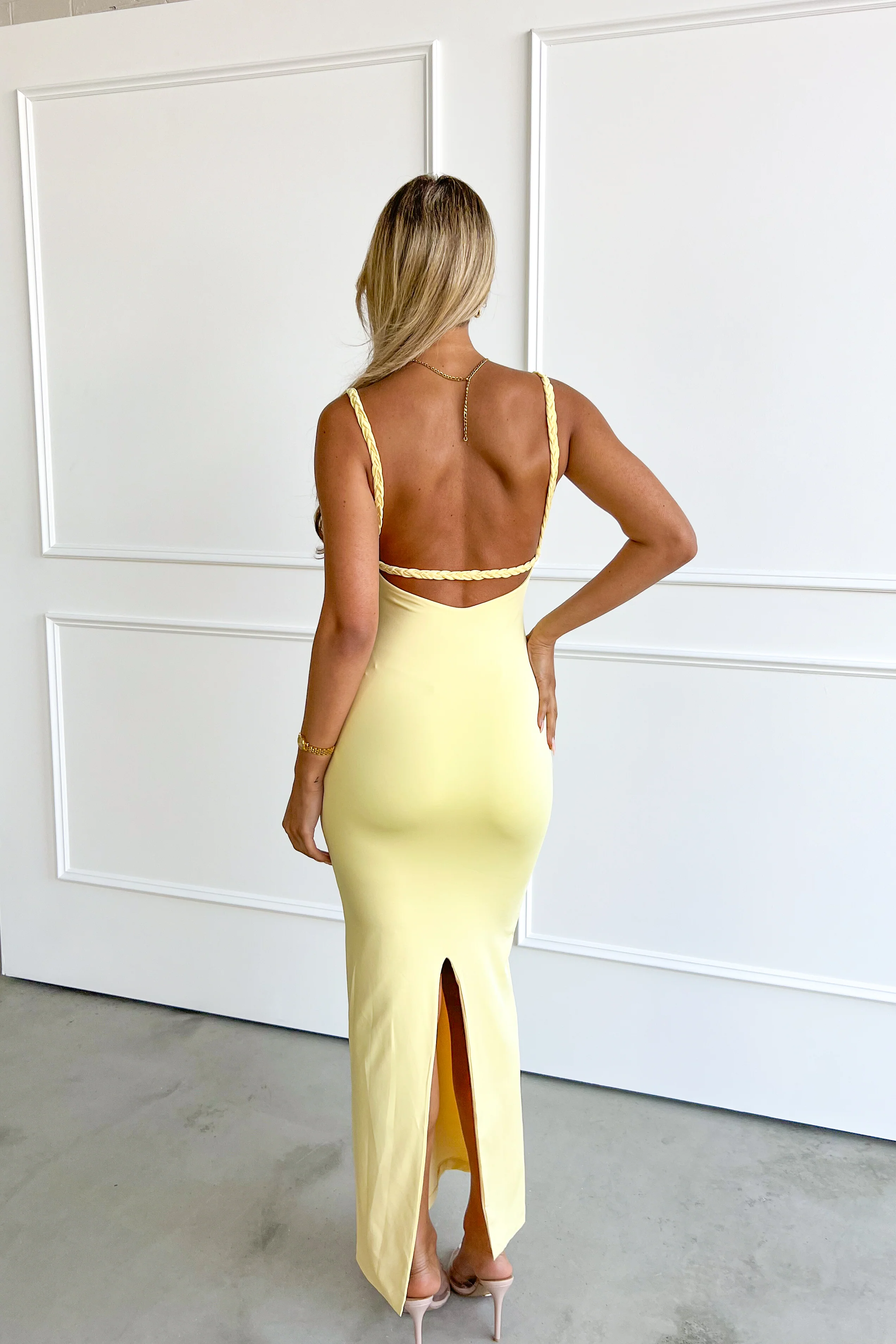 Elegant Yellow Maxi Dress