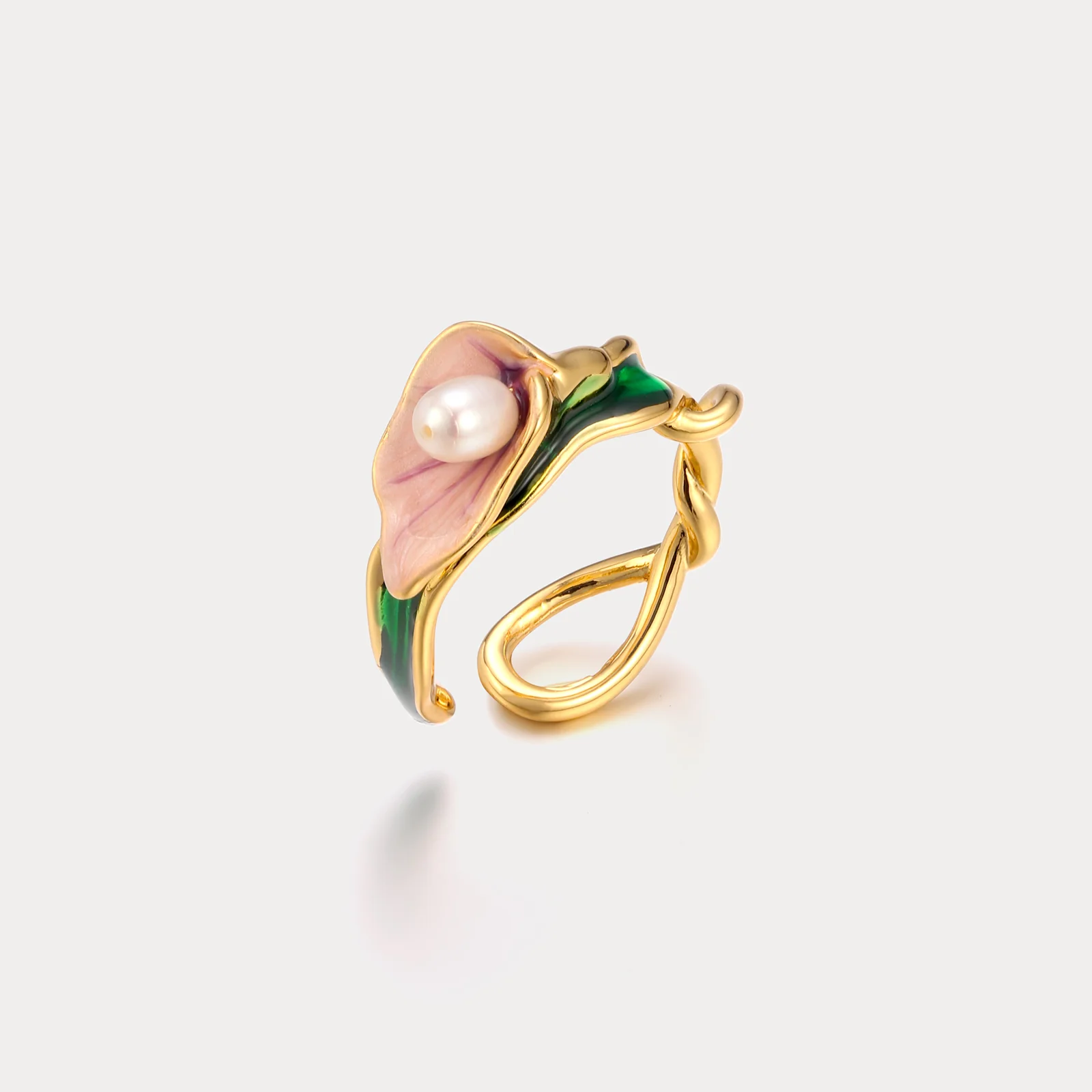 Exquisite Enamel Flower Ring
