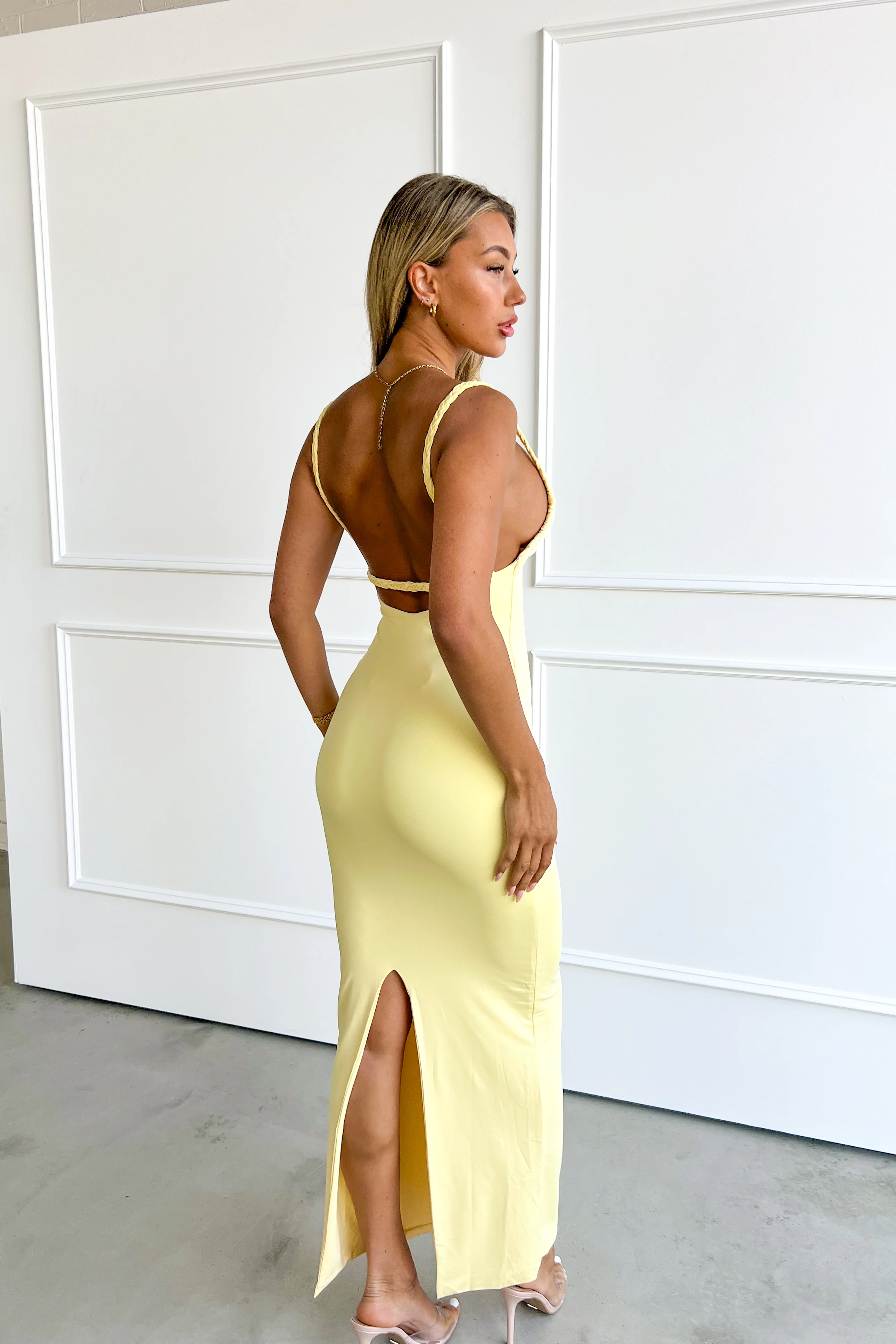 Elegant Yellow Maxi Dress