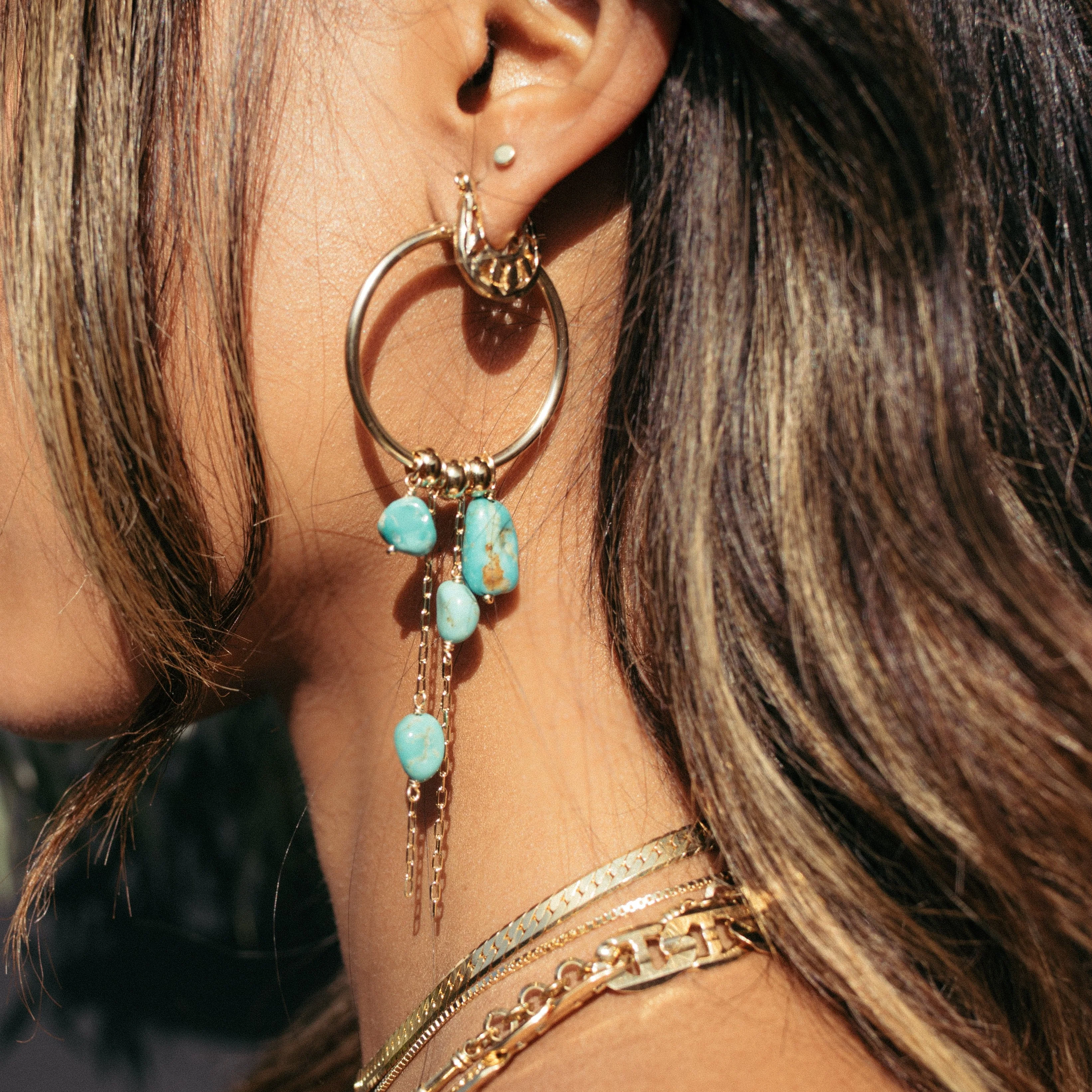 Elegant Crescent Hoop Earrings