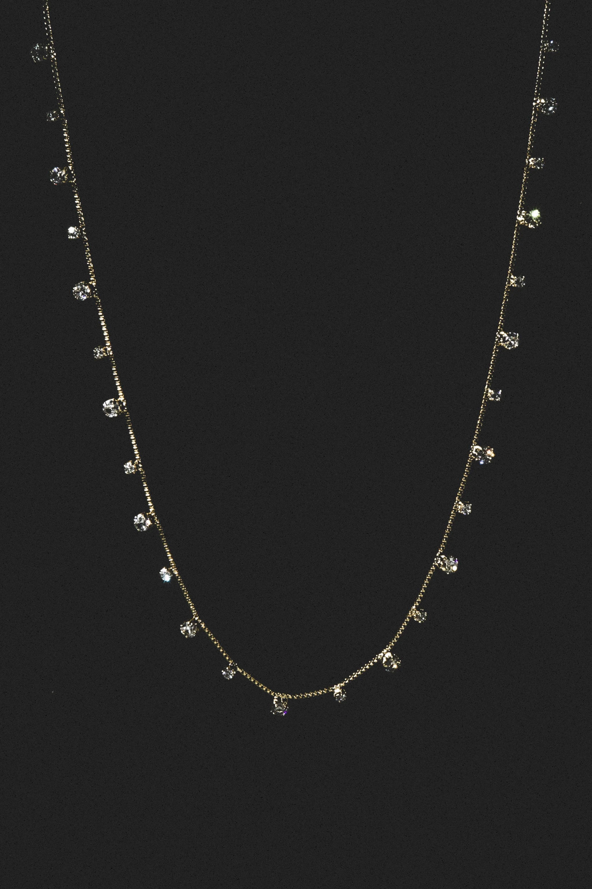 Elegant Crystal-Drop Choker Necklace