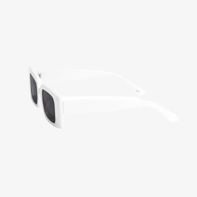 Chunky White Frame Sunglasses